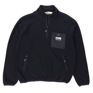 DEUS Ex Machina Munster Half Zip Polar Fleece Jacket Black Gorpcore Outdoor